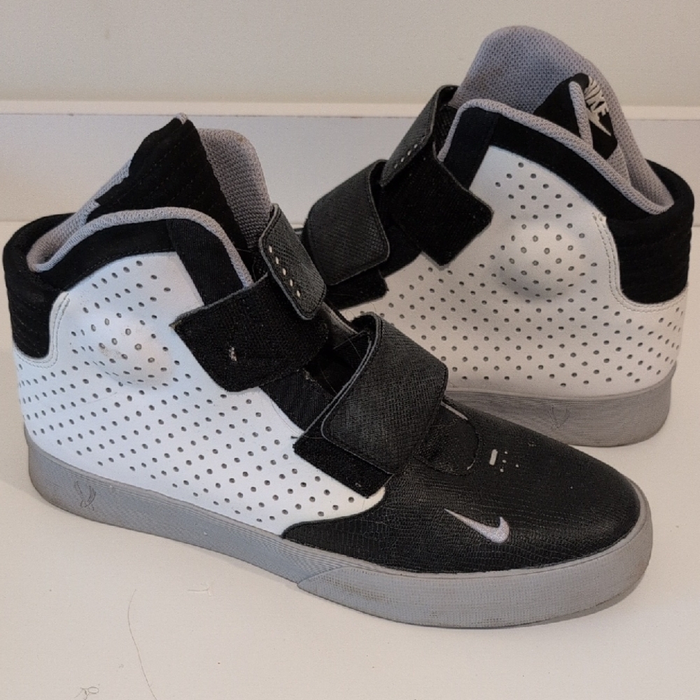 Nike Black and White Perforated Sneakers